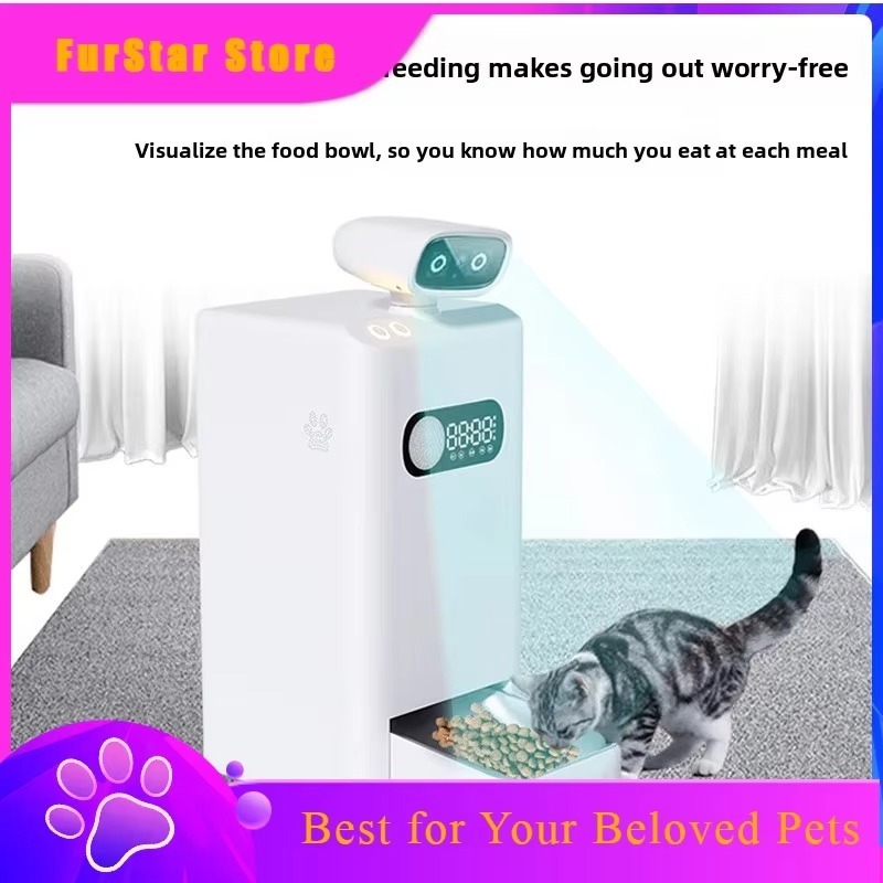 Smart Pet Feeder Camera Wifi - FurStarAutomatic Pet Feeder With Camera, WiFi