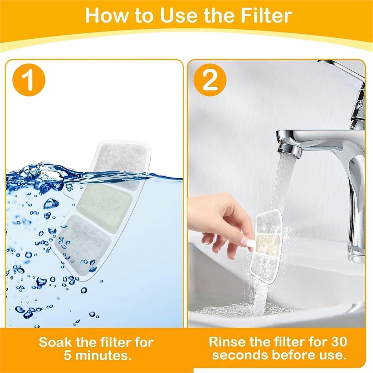 Pet Water Fountain Pump Replacement - Aug.A632F-16PCS Replacement Filters for PW04 3.5L