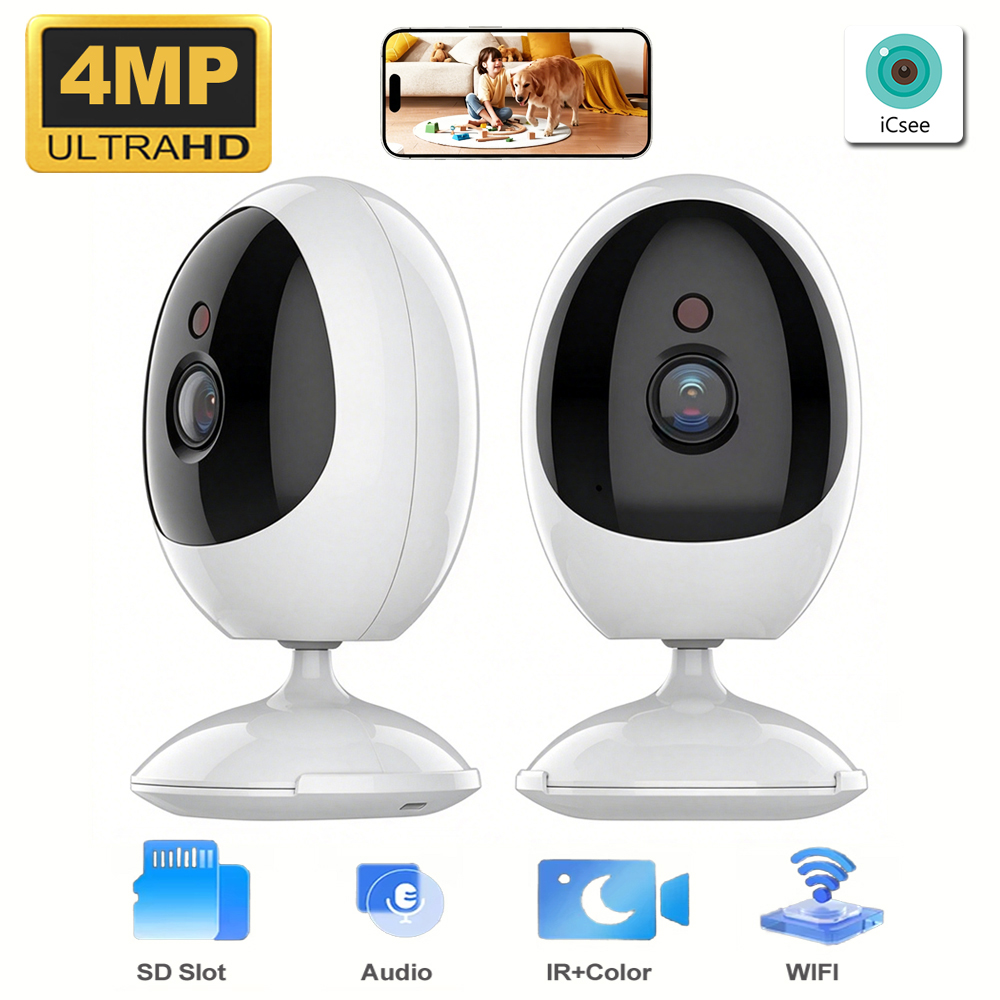 Smart Pet Feeder Camera Wifi - 4MP WiFi Indoor Baby Pet Monitor