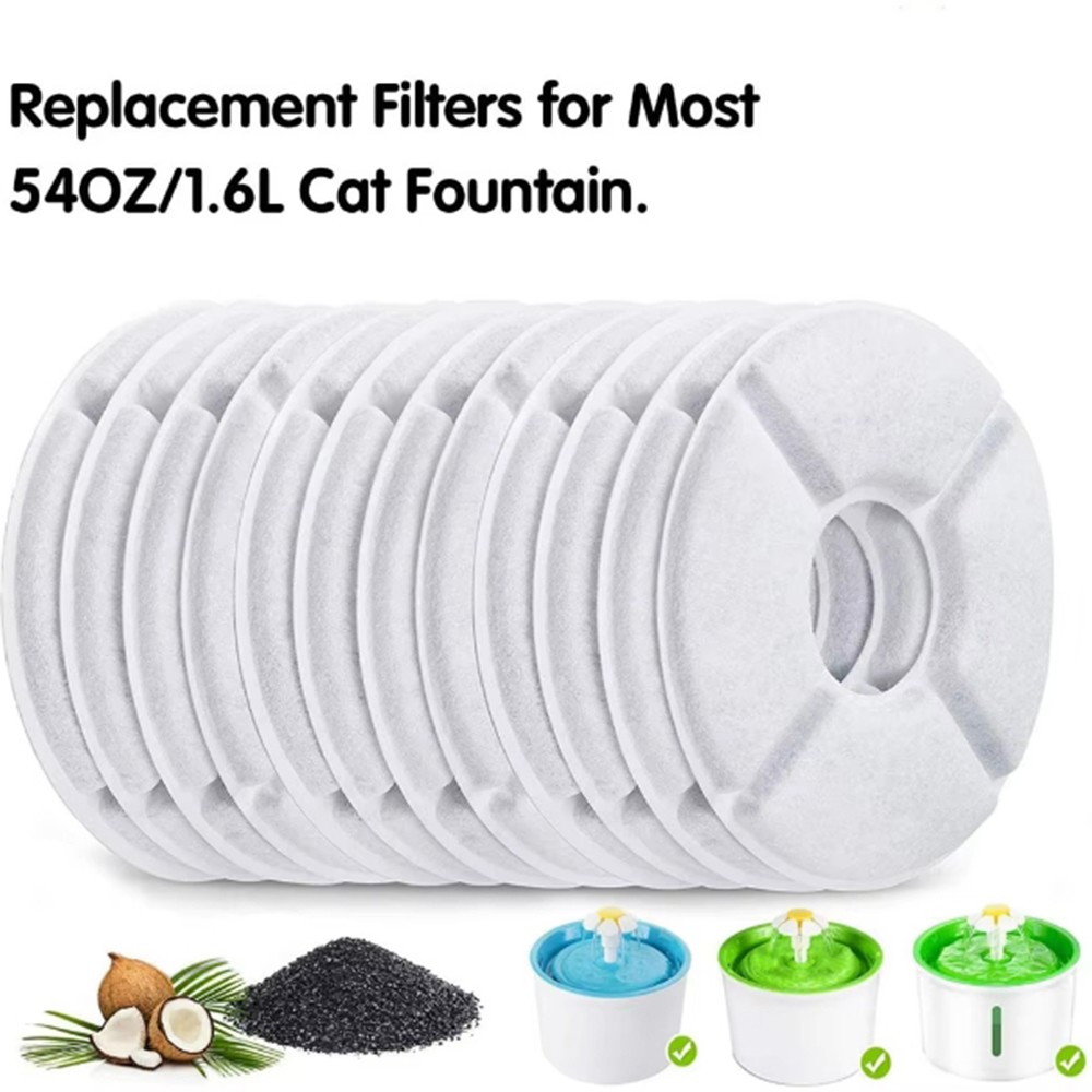 Pet Water Fountain Pump Replacement - 6/12/24Pcs Cat Water Fountain Activated Carbon