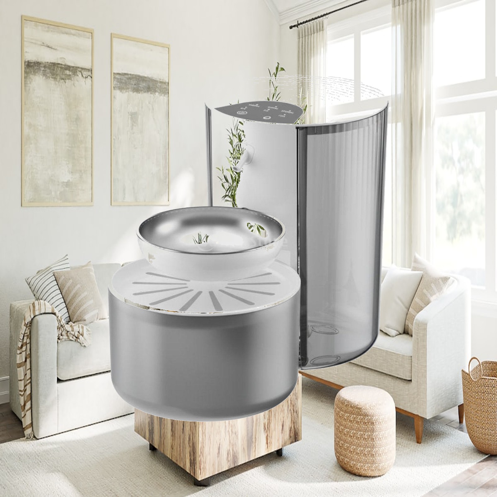 Automatic Cat Water Dispenser 3L - Automatic Cat Water bowl Separator Dispenser