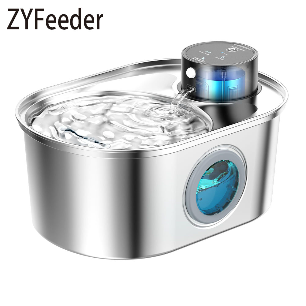 108oz/3.2L Stainless Steel Wir - đánh giá và giá Wireless Pet Water Fountain Battery