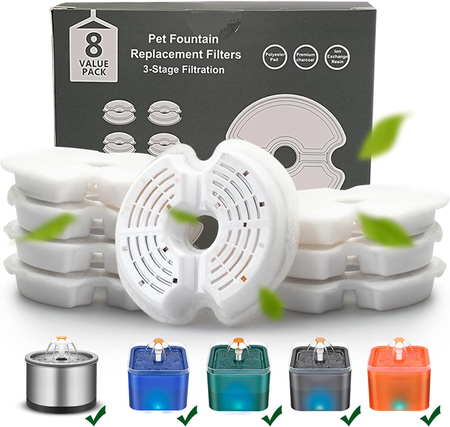 Cat Water Fountain Filter Mult - đánh giá và giá Pet Water Fountain Pump Replacement