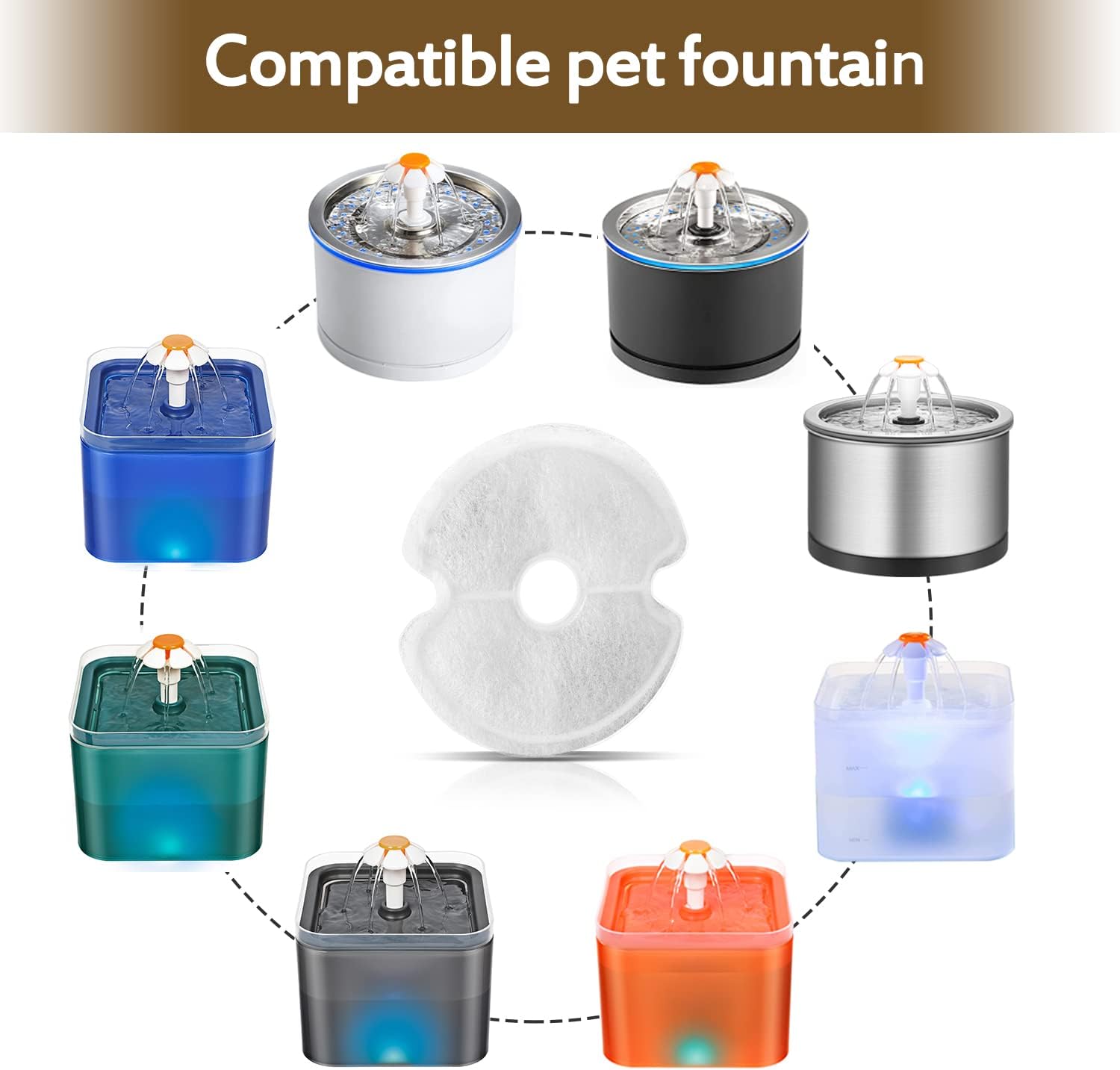 Cat Water Fountain Filter Mult - đánh giá và giá Pet Water Fountain Pump Replacement