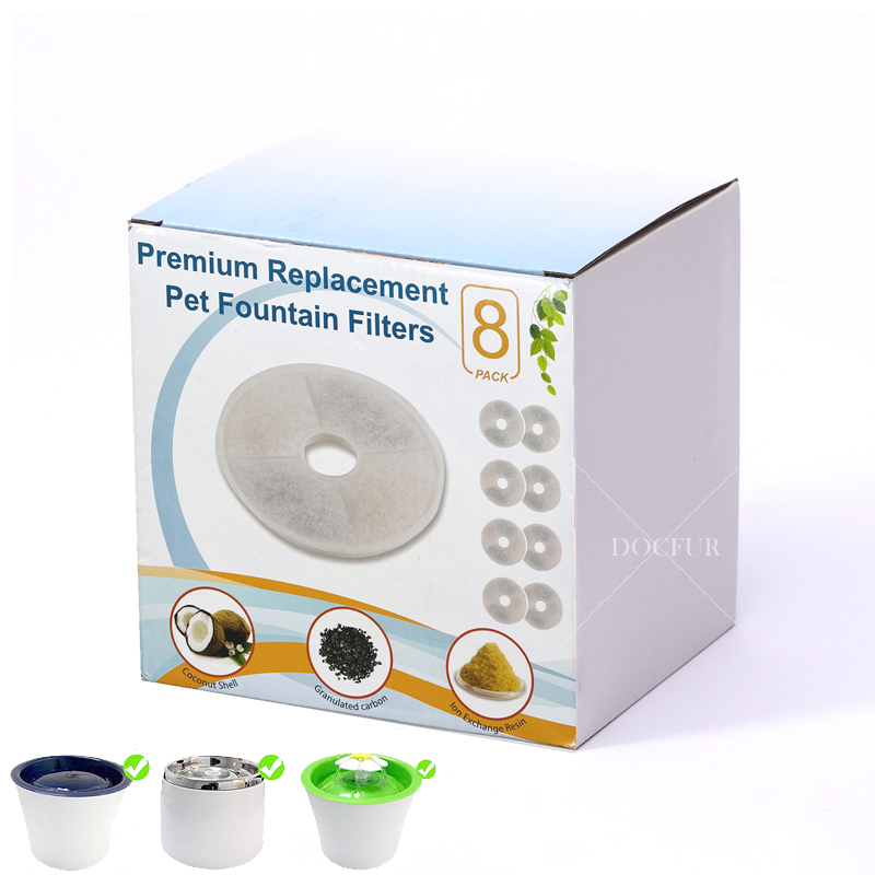 Bộ 8 Gói Mèo Máy Thay Thế Bộ L - đánh giá và giá Pet Fountain Filter Replacement