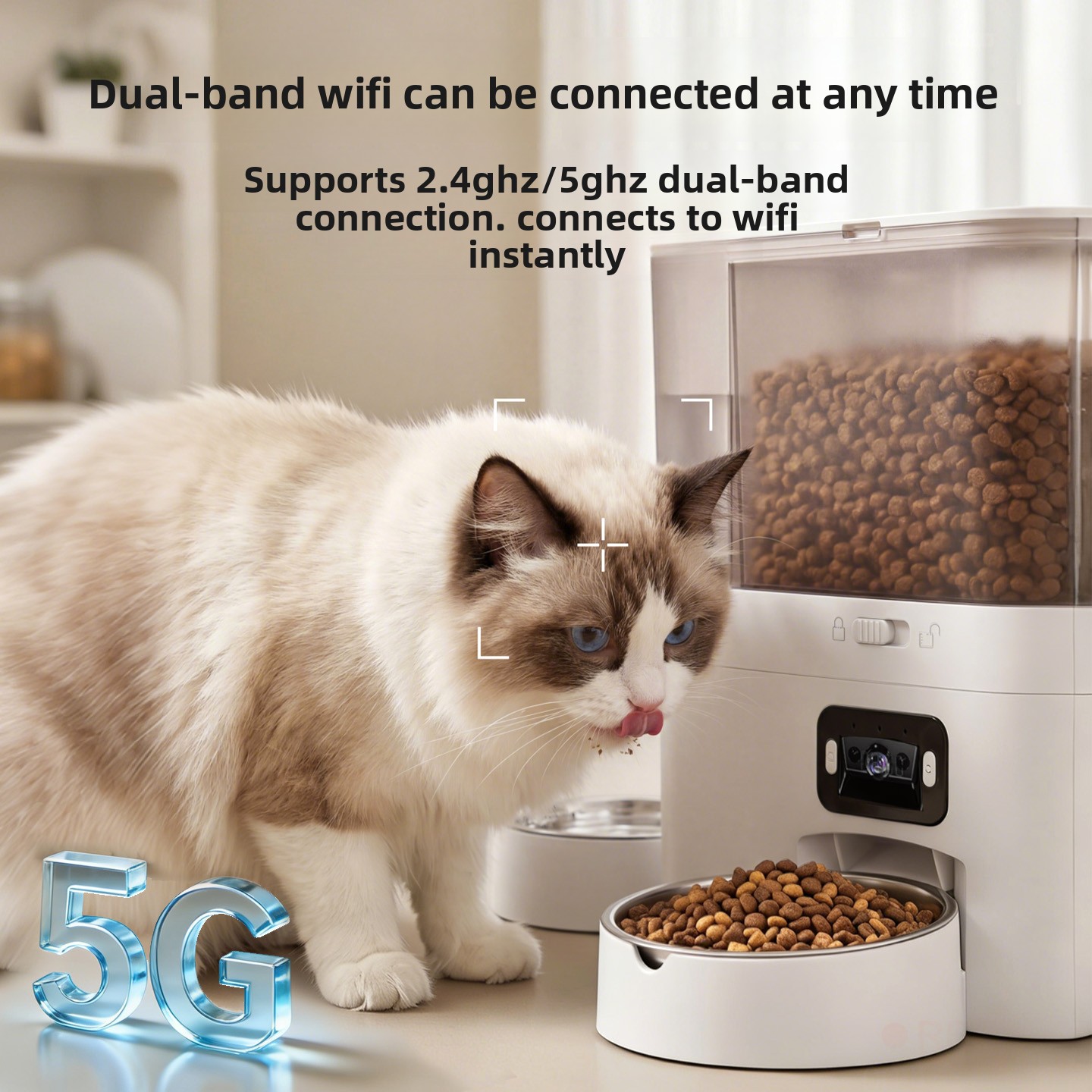 2 In 1 Smart Pet Feeder Water  - đánh giá và giá Smart Pet Feeder Camera Wifi