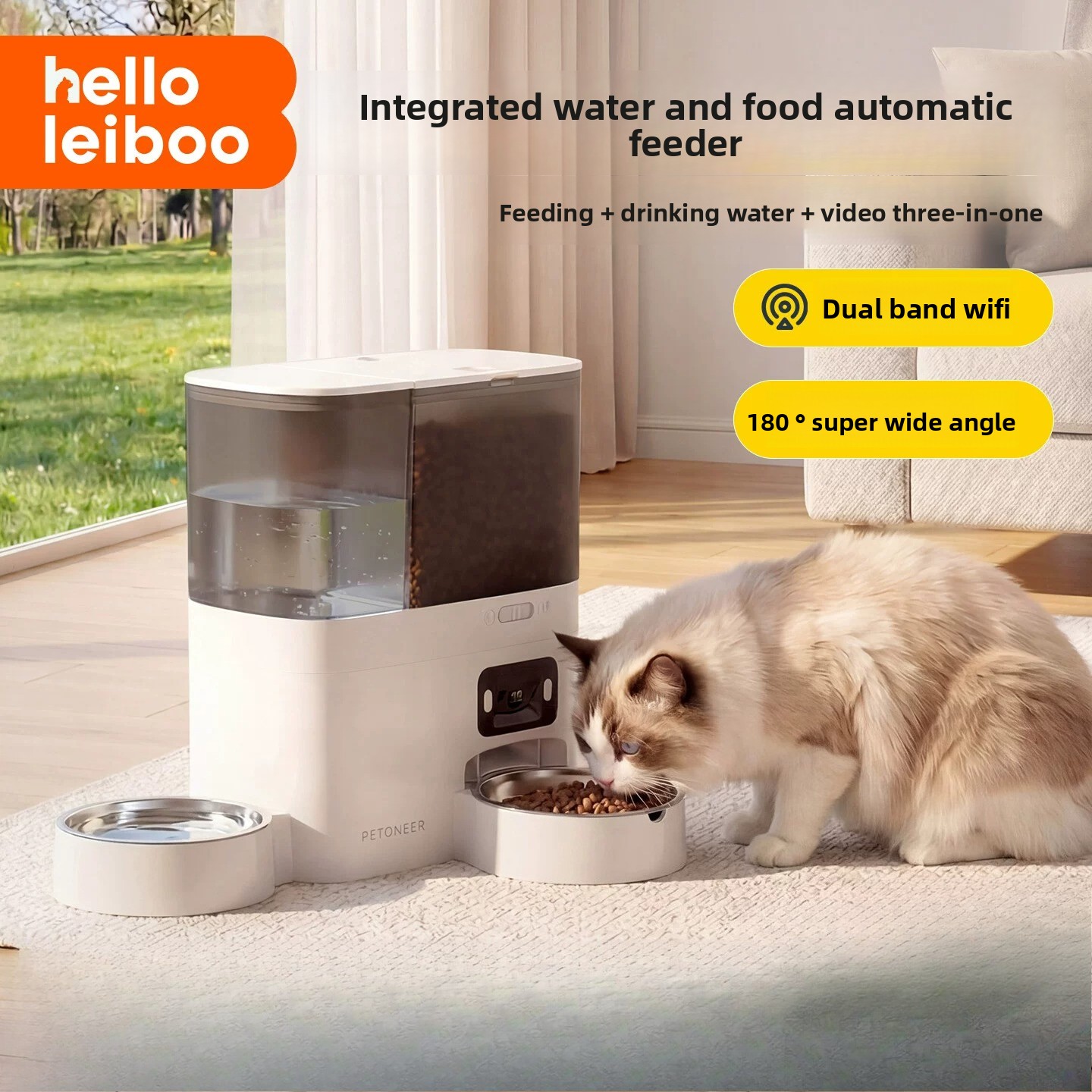 2 In 1 Smart Pet Feeder Water  - đánh giá và giá Smart Pet Feeder Camera Wifi