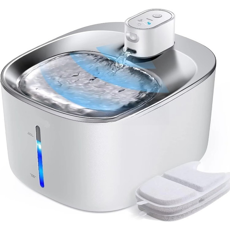 Stainless Steel Pet Water Bowl - đánh giá và giá Pet Water Fountain Stainless Steel