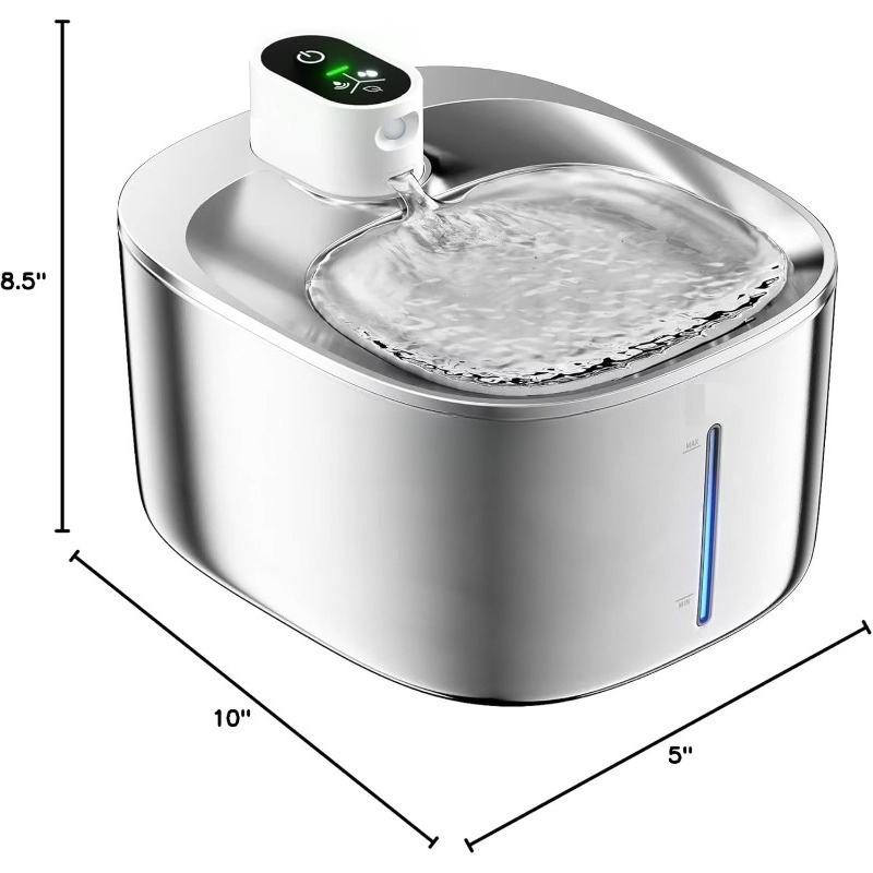 Stainless Steel Pet Water Bowl - đánh giá và giá Pet Water Fountain Stainless Steel