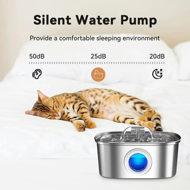 For 304 Stainless Steel 3.2L A - đánh giá và giá Pet Water Fountain Stainless Steel