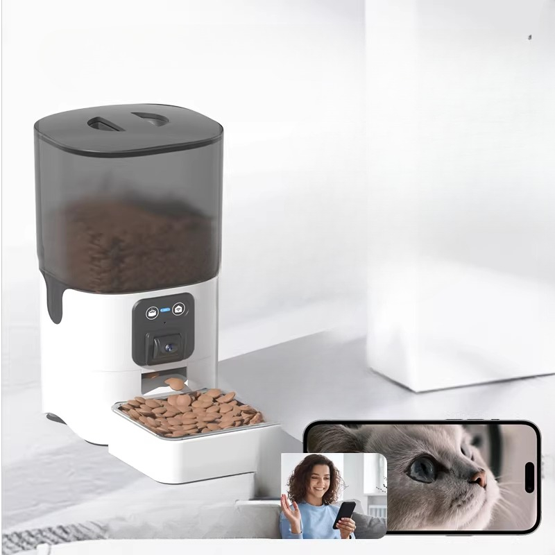 Pet Feeder Automatic with Came - đánh giá và giá Automatic Cat Feeder 6L Timed