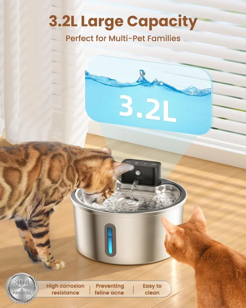 VOFORD 3.2L Recharge Wireless  - đánh giá và giá Wireless Pet Water Fountain Battery