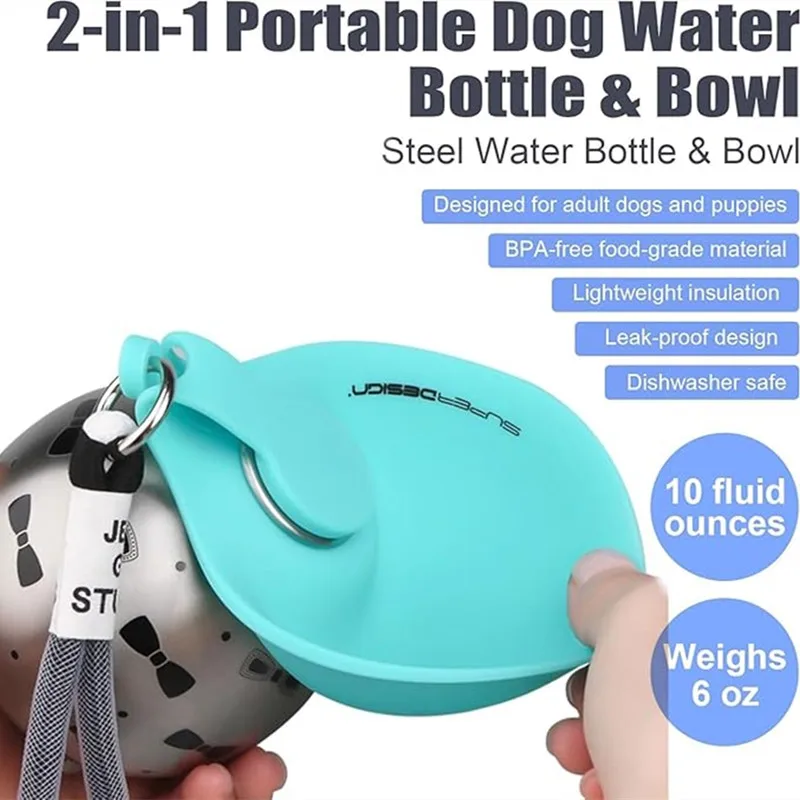 Portable Stainless Steel Dog W - đánh giá và giá Pet Water Fountain Stainless Steel
