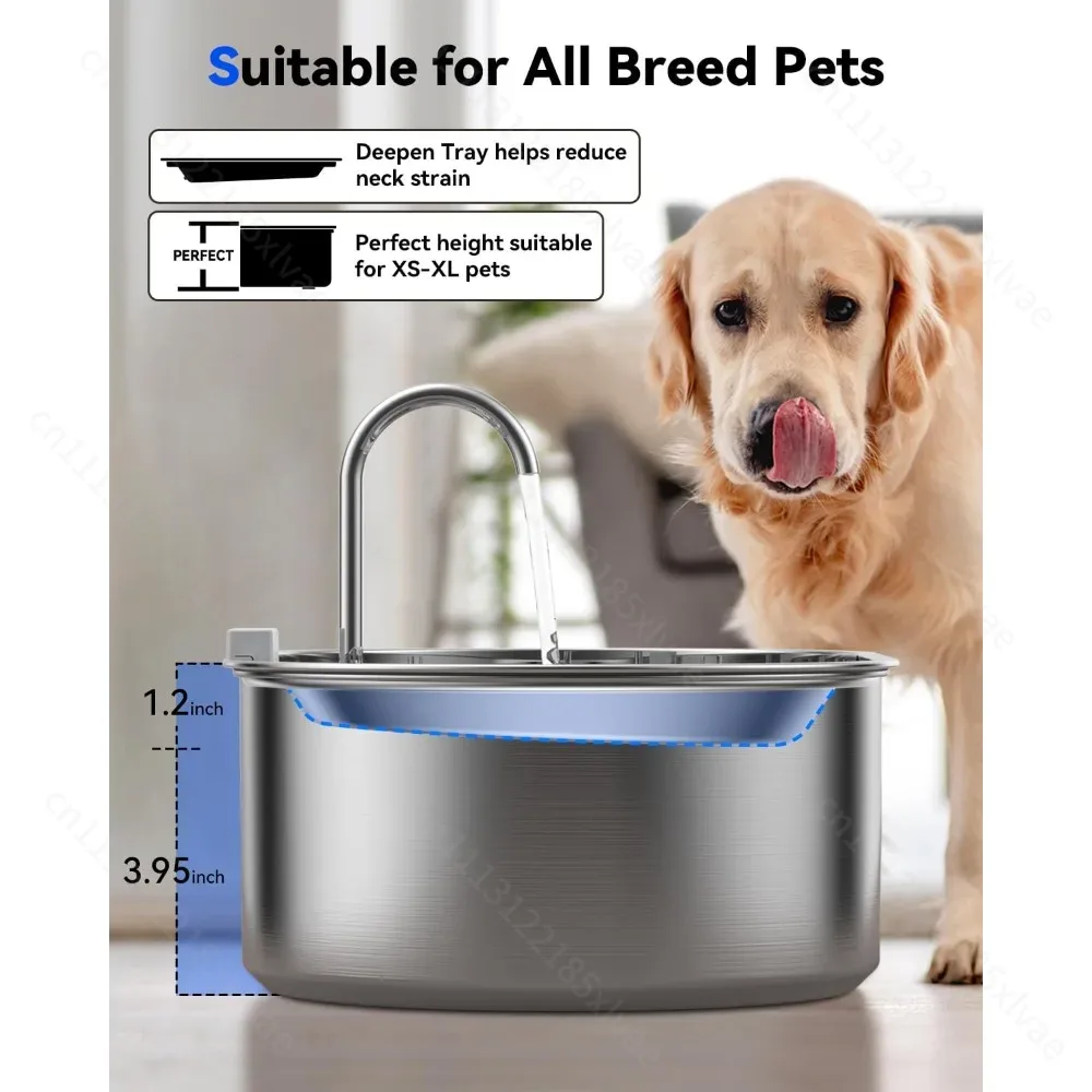 13L Stainless Steel Automatic  - đánh giá và giá Dog Water Fountain Large