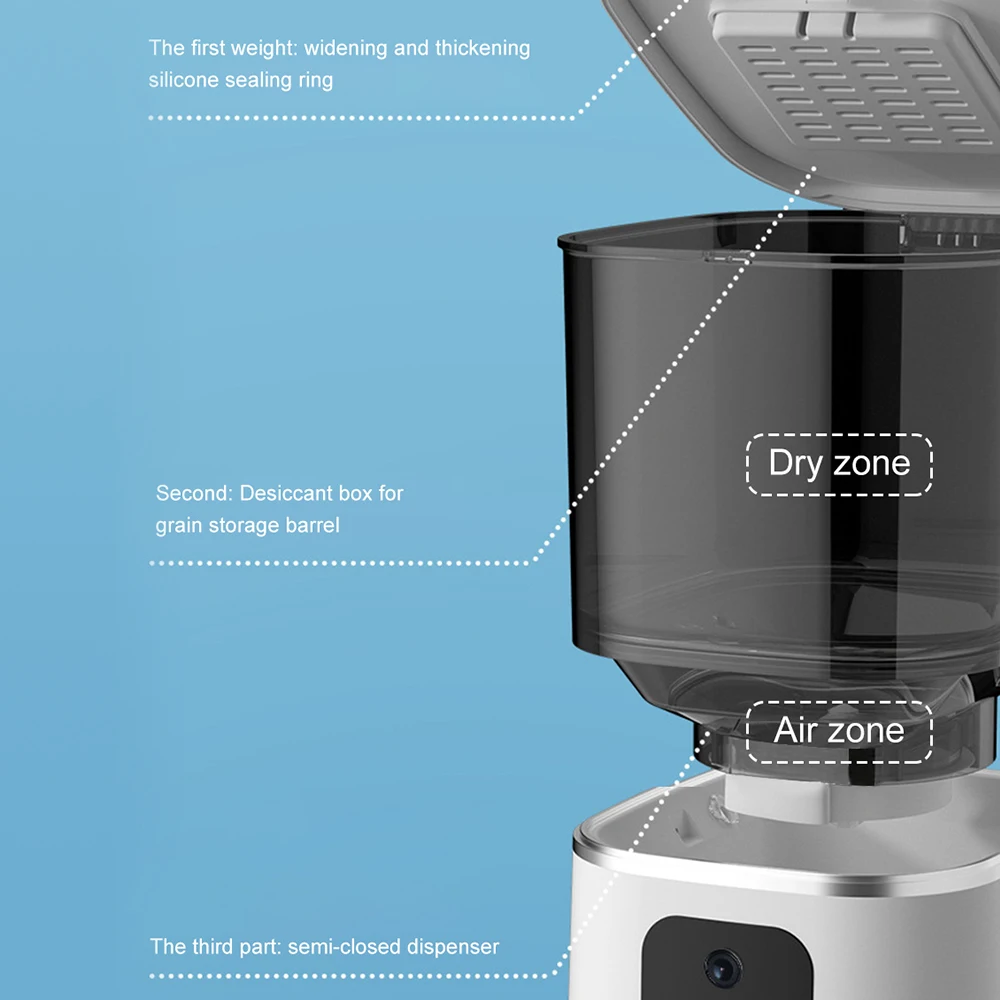 Large 6L Automatic Pet Feeder  - đánh giá và giá Automatic Cat Feeder 6L Timed