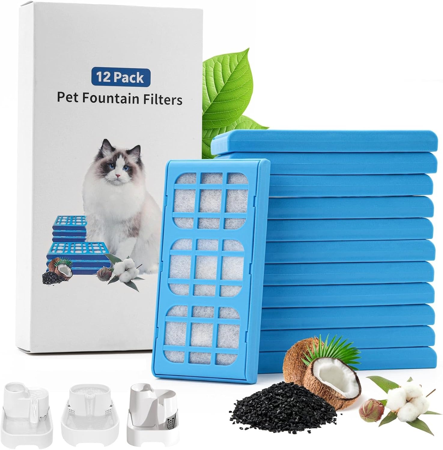 12-Packs Filter Cartridges Rep - đánh giá và giá Pet Water Fountain Pump Replacement
