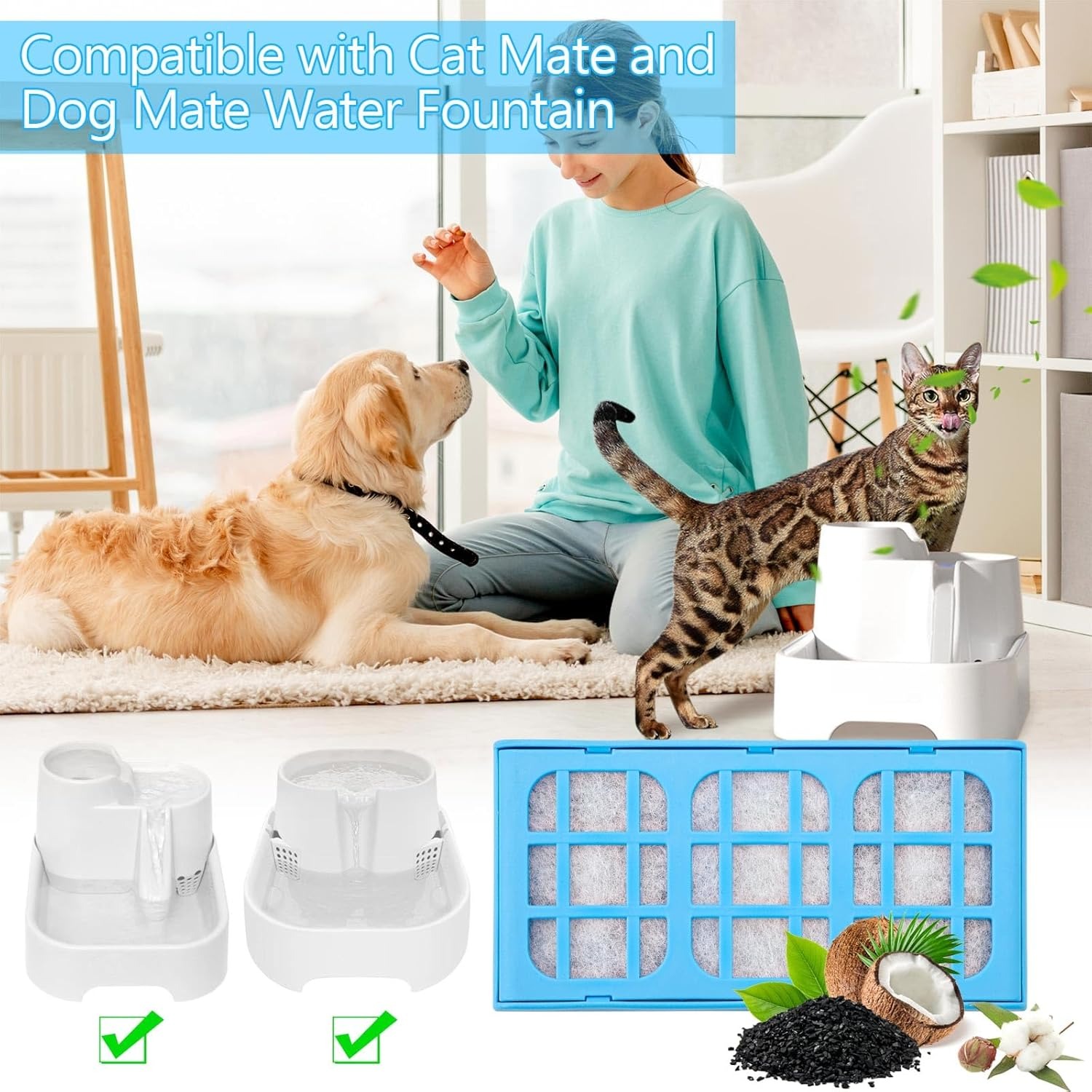 12-Packs Filter Cartridges Rep - đánh giá và giá Pet Water Fountain Pump Replacement