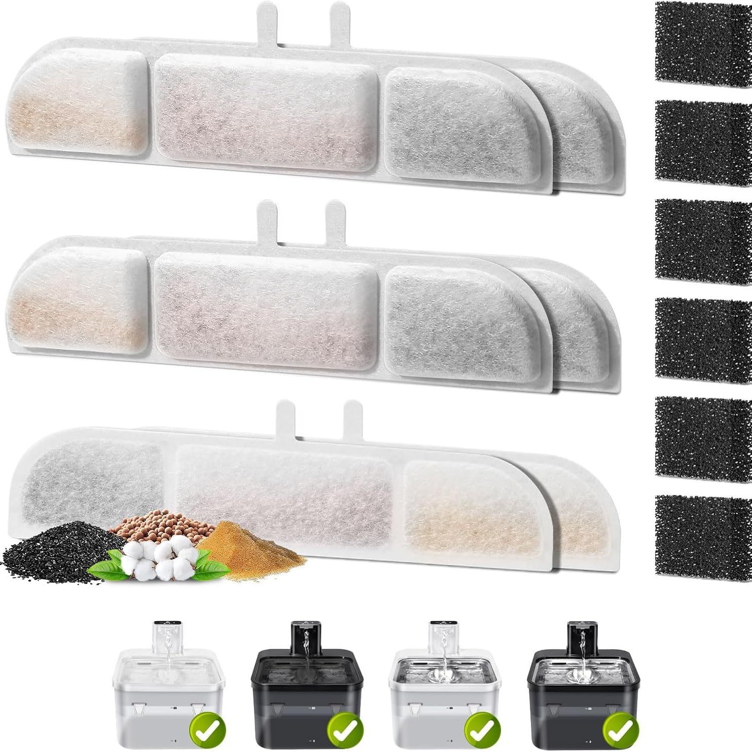 DownyPaws Activated Carbon Fil - đánh giá và giá Pet Fountain Filter Replacement