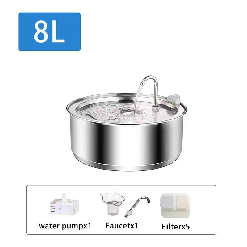 8L Dog Fountain Stainless Stee - đánh giá và giá Dog Water Fountain Large
