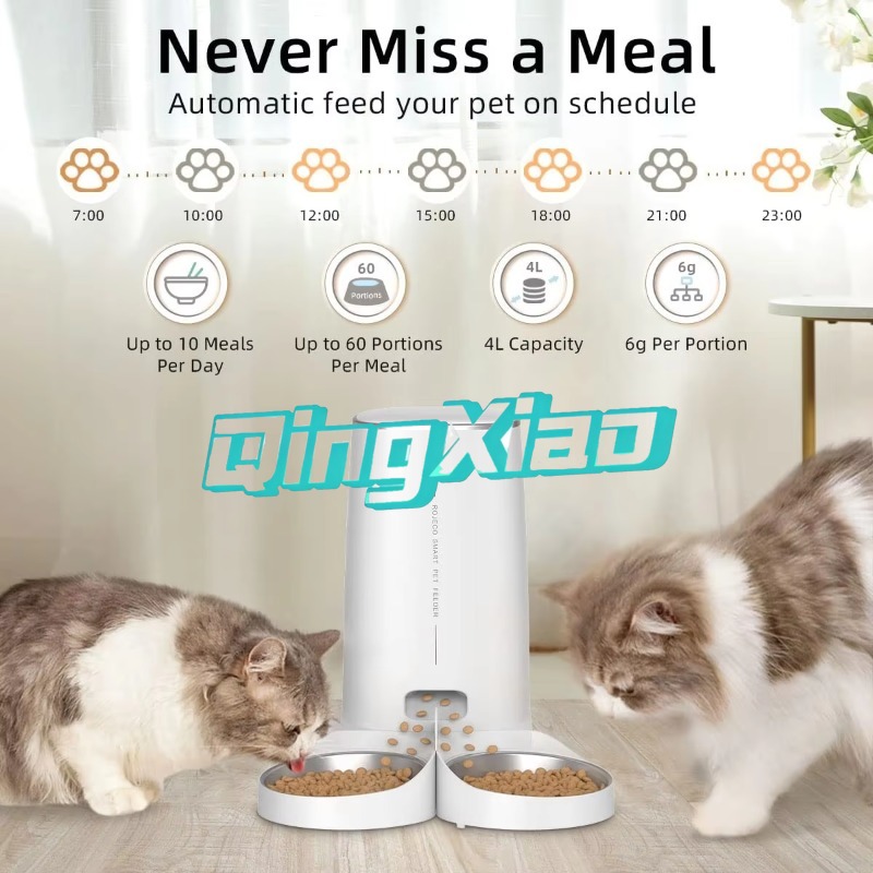 Smart Pet Feeder Works With AP - đánh giá và giá Pet Feeder App Control Portion