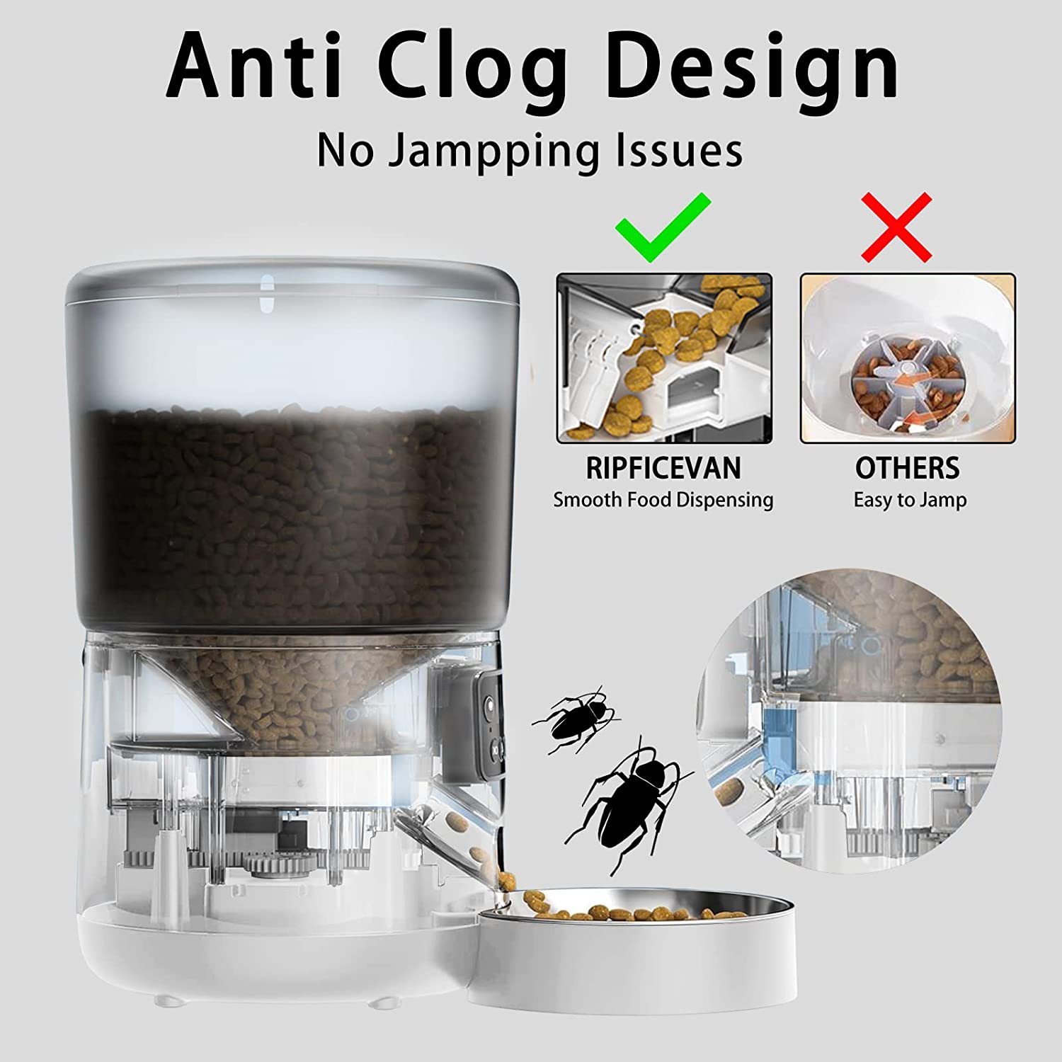 4L WiFi Smart Automatic Pet Fe - đánh giá và giá Pet Feeder App Control Portion
