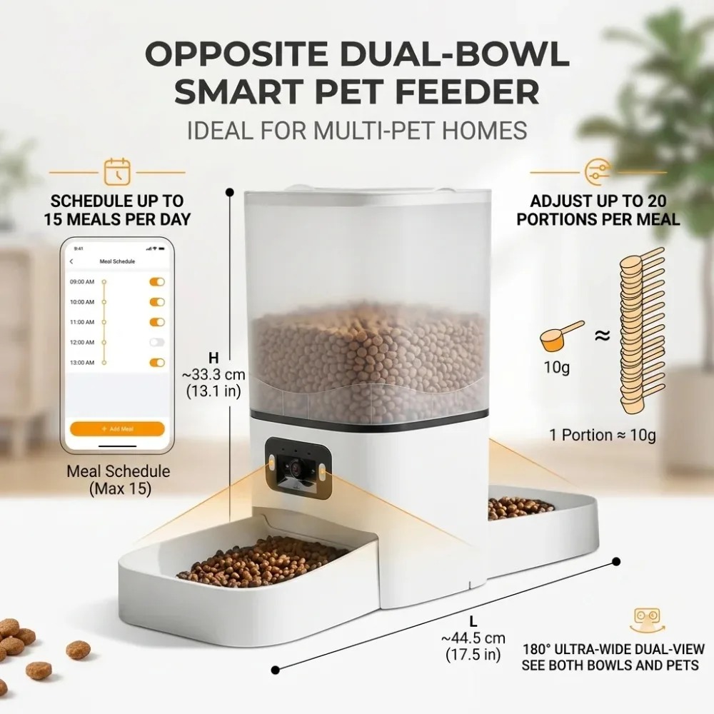 6L Smart Automatic Pet Feeder  - đánh giá và giá Automatic Cat Feeder 6L Timed