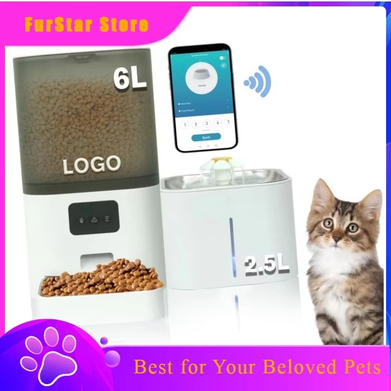 FurStarWiFi APP Controlled Sma - đánh giá và giá Automatic Cat Feeder 6L Timed