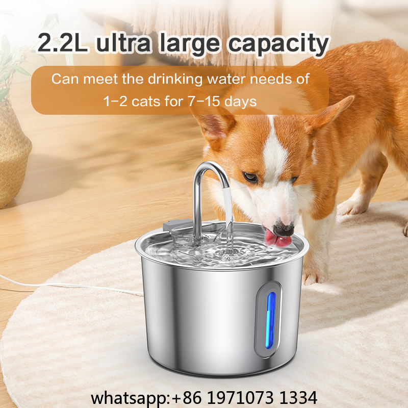 2.2L Stainless Steel Pet Water - đánh giá và giá Pet Water Fountain Stainless Steel