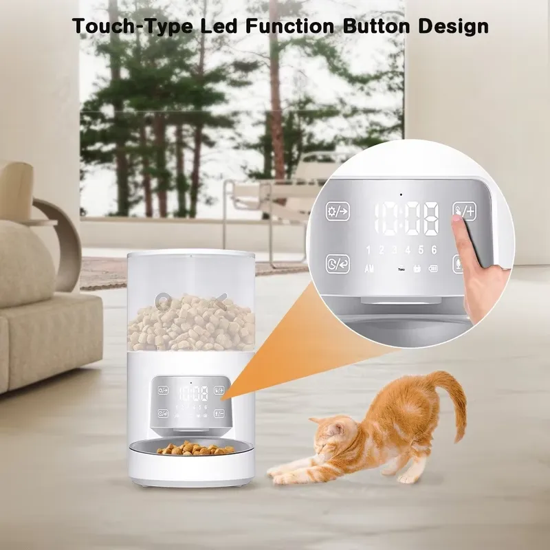 Automatic Pet Food Dispenser 3 - đánh giá và giá Automatic Cat Feeder 6L Timed