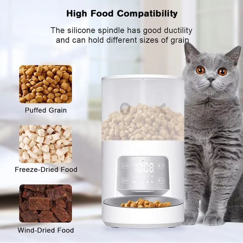 Automatic Pet Food Dispenser 3 - đánh giá và giá Automatic Cat Feeder 6L Timed