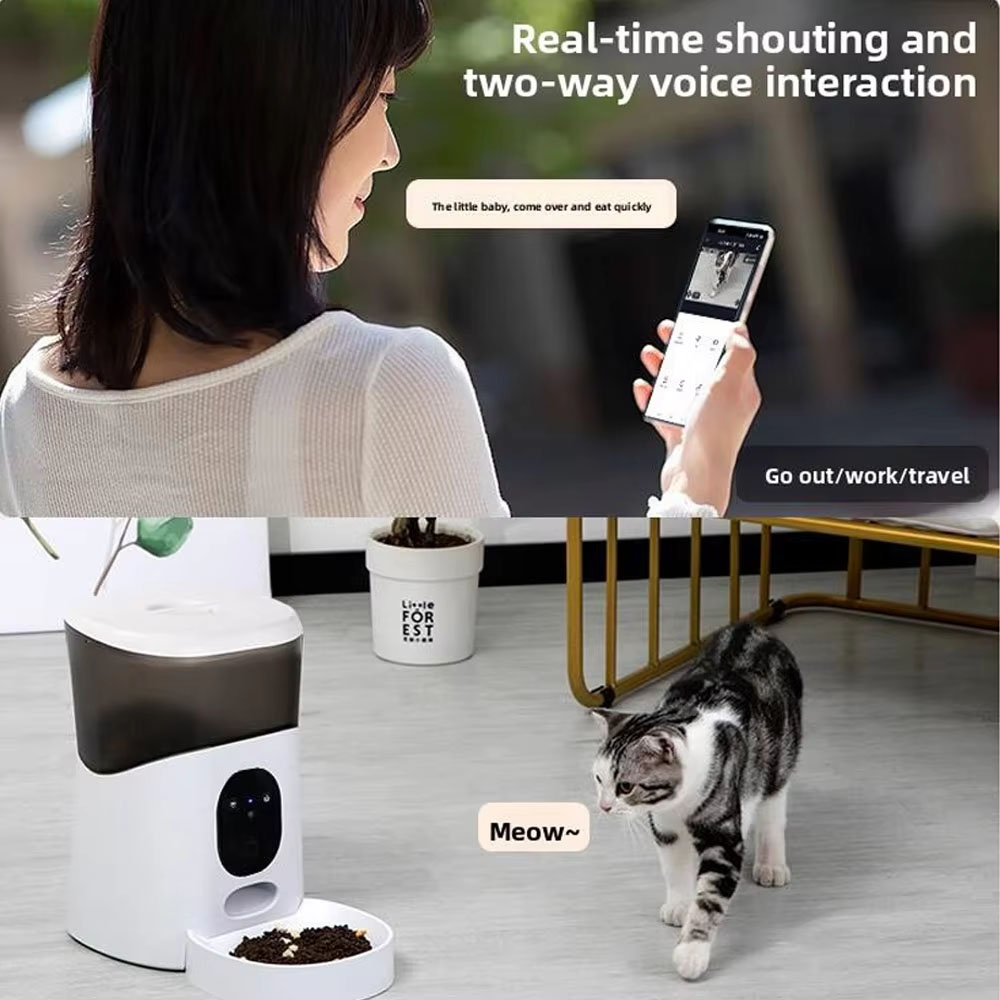 Pet Feeder 5L Stainless Steel  - đánh giá và giá Pet Feeder App Control Portion