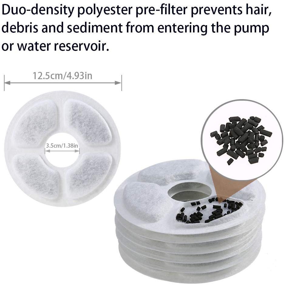 6/12/24Pcs Cat Water Fountain  - đánh giá và giá Pet Water Fountain Pump Replacement