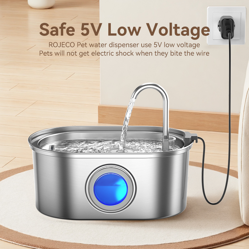 ROJECO 3.2L Stainless Steel Ca - đánh giá và giá Smart Pet Water Fountain Wifi