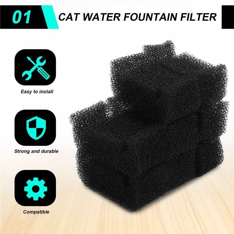 AT02-8PCS Sponge Filter For Ca - đánh giá và giá Pet Fountain Filter Replacement
