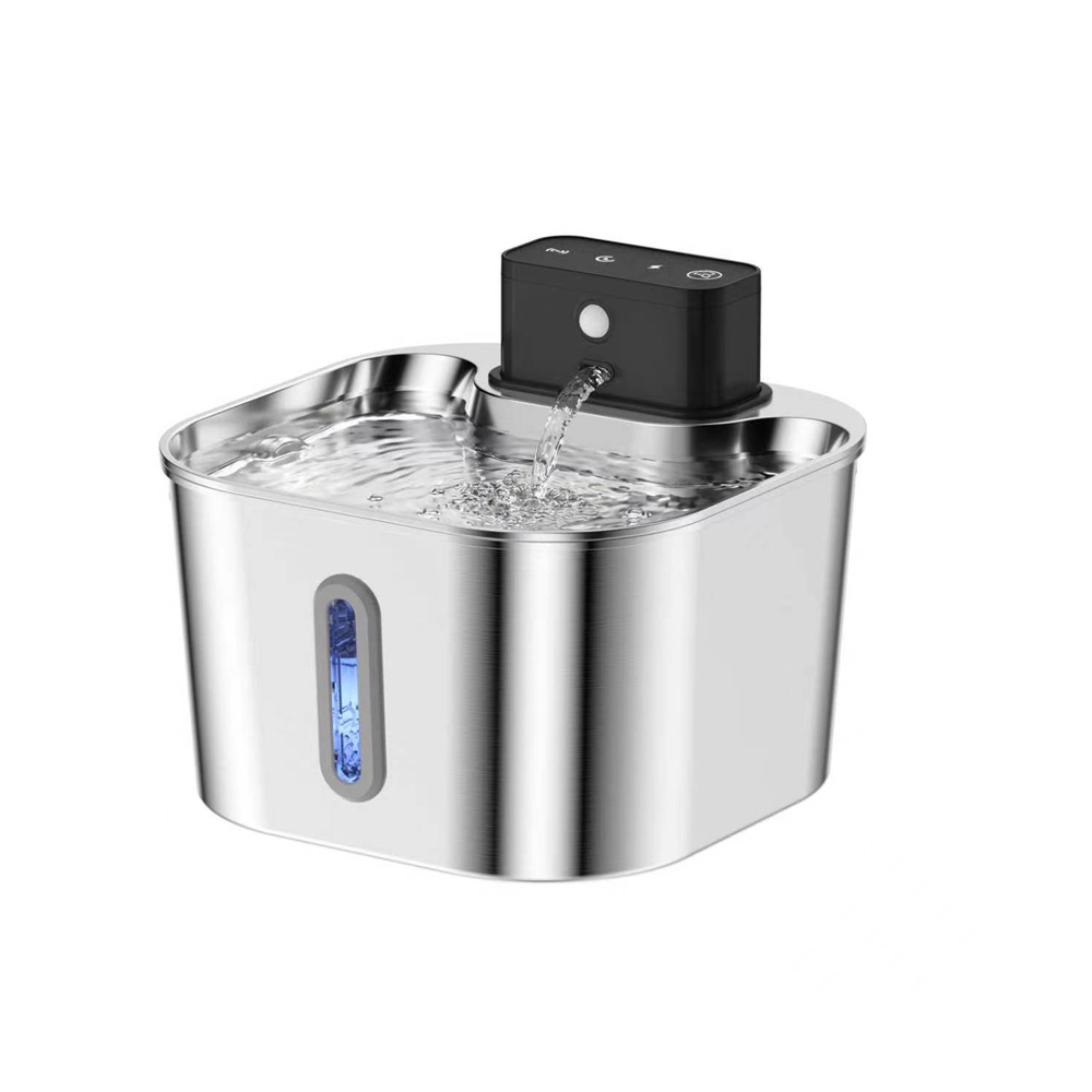 2L Stainless Steel Wireless Re - đánh giá và giá Wireless Pet Water Fountain Battery