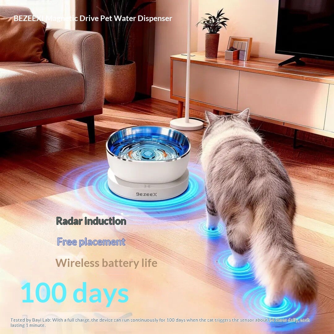 InnovatiMagnetic Drive Wireles - đánh giá và giá Wireless Pet Water Fountain Battery
