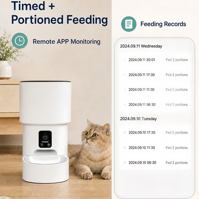 Smart Pet Feeder 4L WiFi Autom - đánh giá và giá Pet Feeder App Control Portion