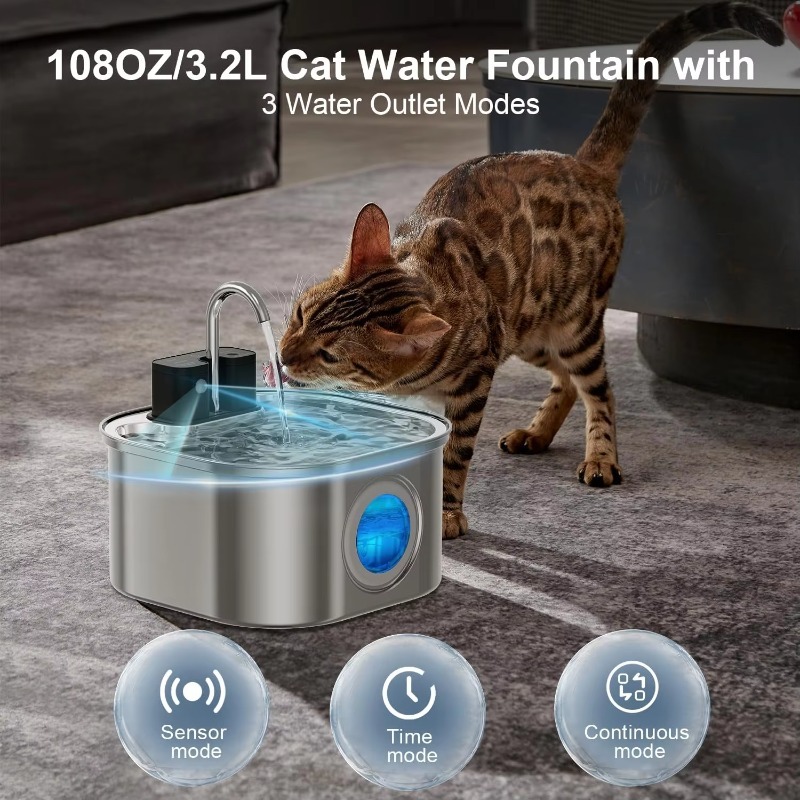 3.2L Wireless Cat Water Founta - đánh giá và giá Wireless Pet Water Fountain Battery
